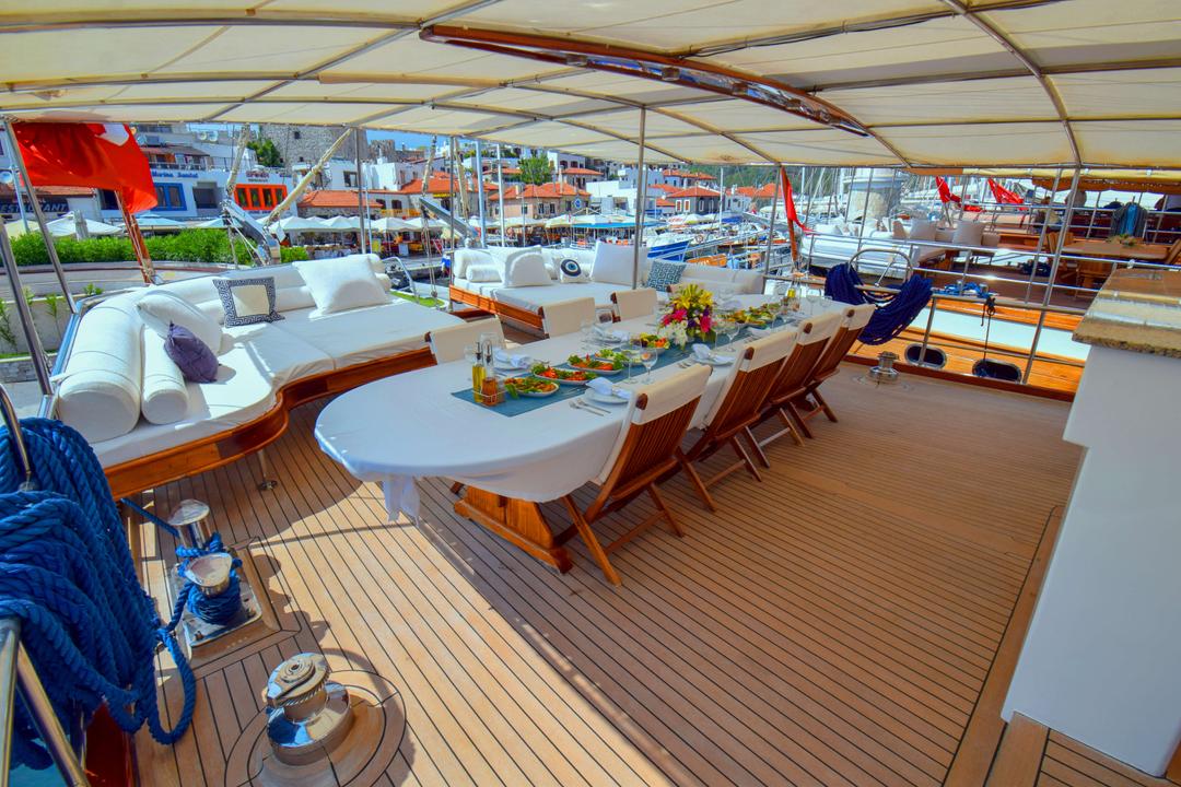 Very spacious aft deck